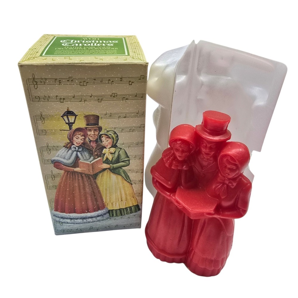 Vintage Avon Christmas Carollers Decorative Pomander Wax Festive Garlands W/ Box